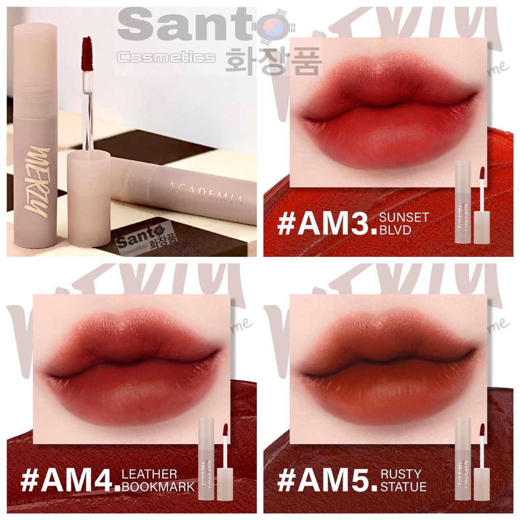 Son Kem Siêu Lì, Lâu Trôi, Lên Màu Chuẩn Merzy Academia Mellow Tint #AM04_ĐỎ GẠCH
