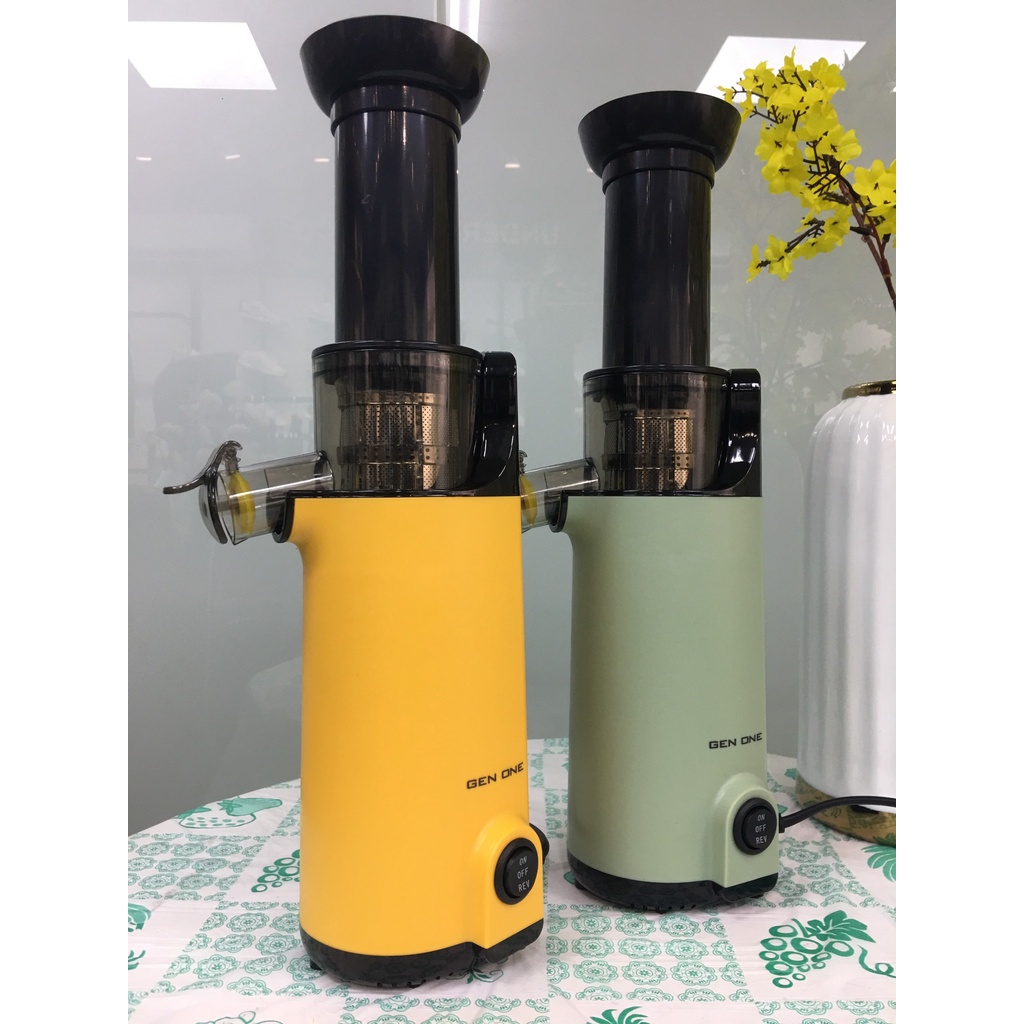 Máy Ép Mini, Máy ép Chậm Ép Trái Cây Rau Củ Quả Gen One G01, Kiệt Bã, công nghệ MớI ép kiệt bã đến 95%, nhỏ gọn tiện lợi