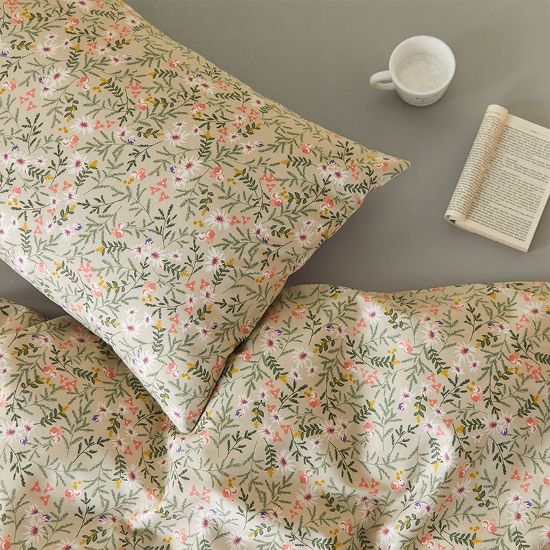 Vải cotton 100% chuyên may ga gối, khổ rộng 2m35, mẫu hoa nhí
