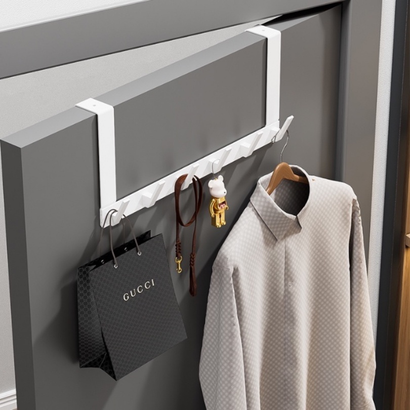 [Hàng Có Sẵn] Móc Treo Quần Áo Bằng Kim Loại Nhôm Có Thể Điều Chỉnh Chống Trầy Xước Không Cần Khoan Tường Cho Nhà Bếp, Phòng Ngủ