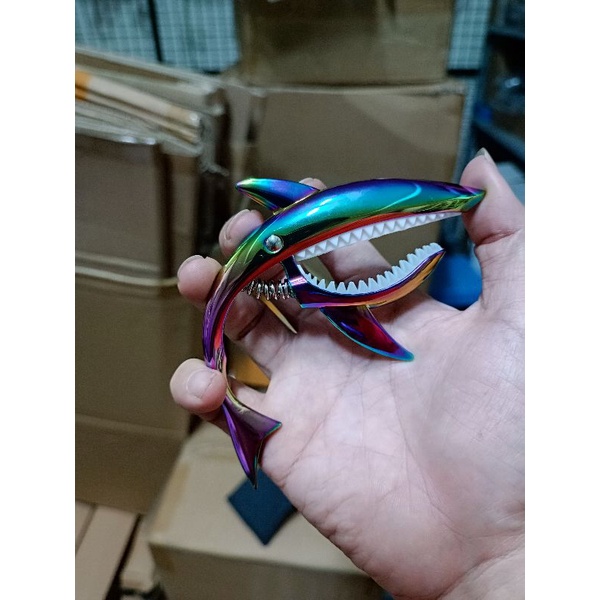 Capo Đàn Guitar Hình Cá Mập | Capo Đàn Guitar Acoustic Và Classic Hàng Cao Cấp Kẹp Chắc Bền Màu Ngũ Sắc