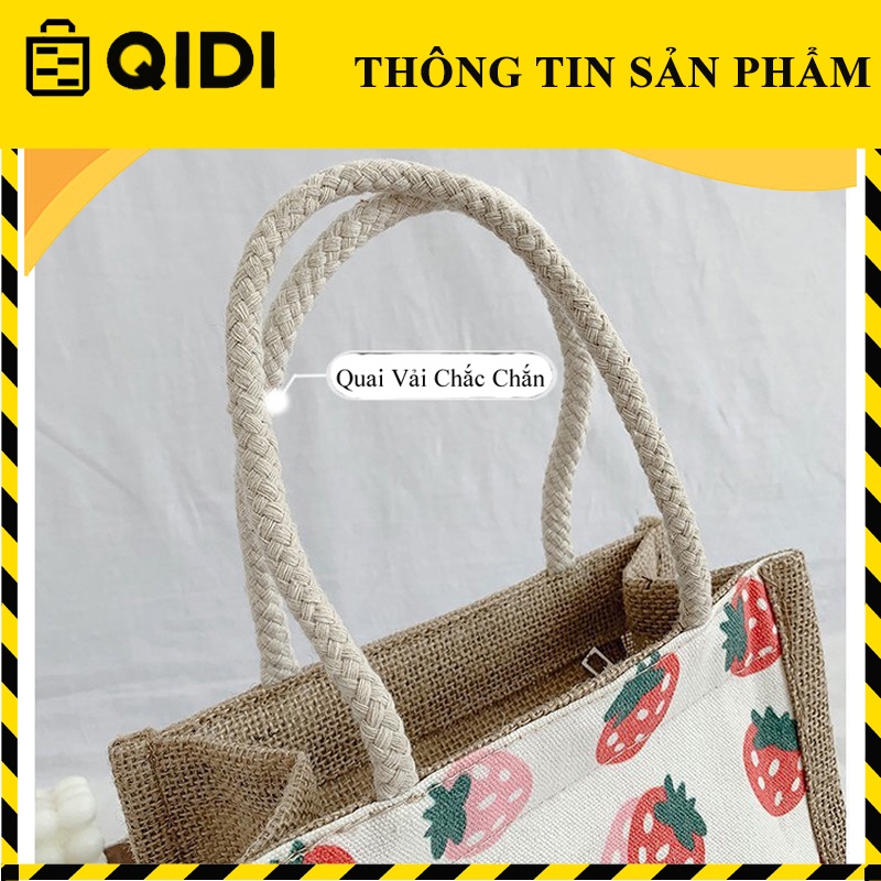Túi Cói Mini In Hình Cô Gái Trung Hoa Phong Cách Vintage Hot Hit Mùa Hè 2022