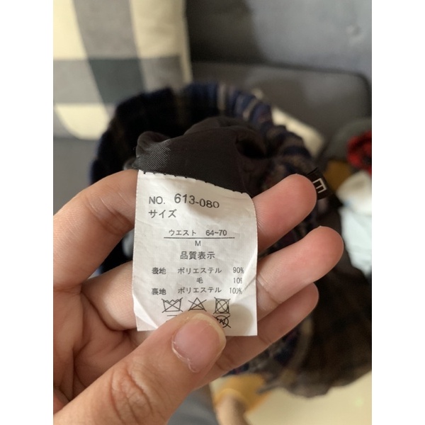 Min2handshop Chân váy caro xanh ôm nhật