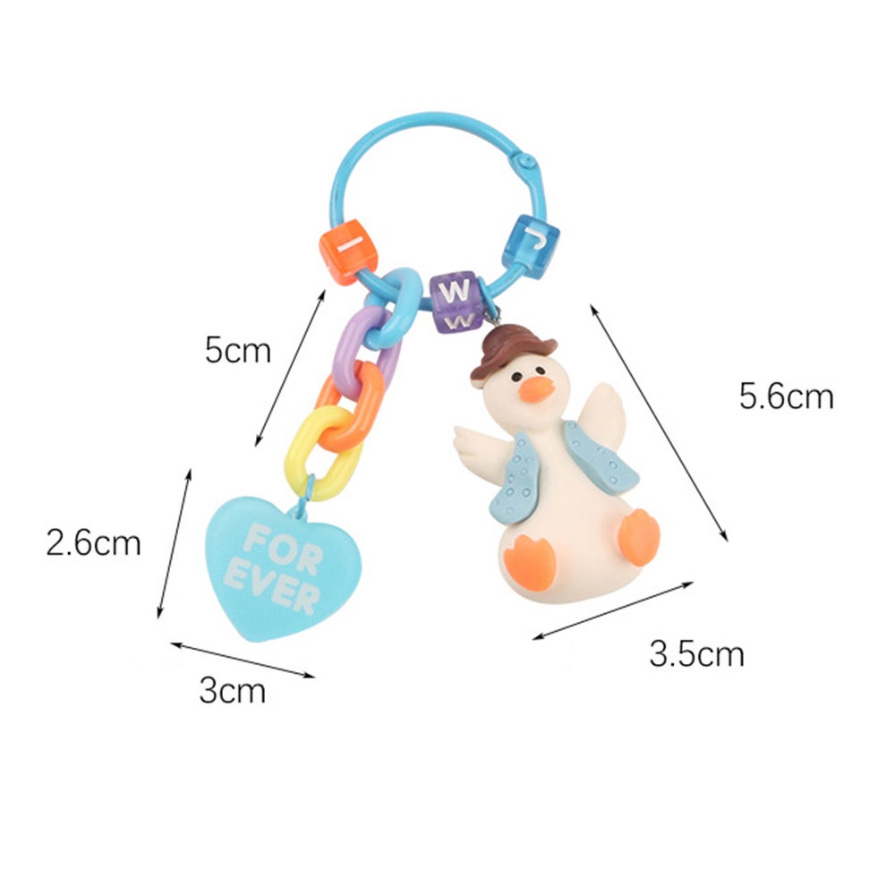 Vỏ Bảo Vệ Hộp Sạc Tai Nghe Không Dây Qipin Hình Chú Vịt / Trái Tim Kèm Móc Khóa Xinh Xắn