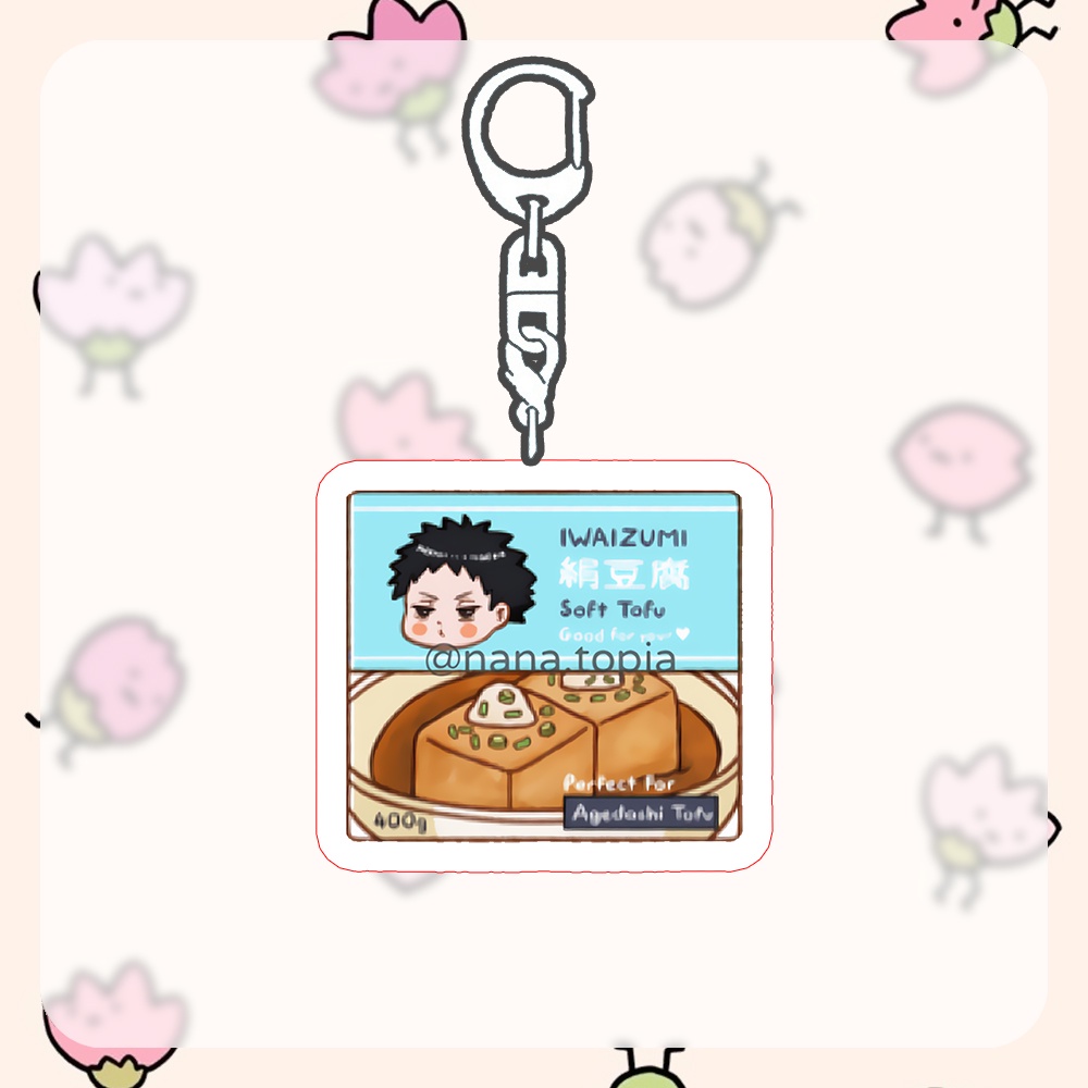 Móc khóa HAIKYUU! Vua Bóng Chuyền ver HỘP THỰC PHẨM mica trong acrylic anime chibi