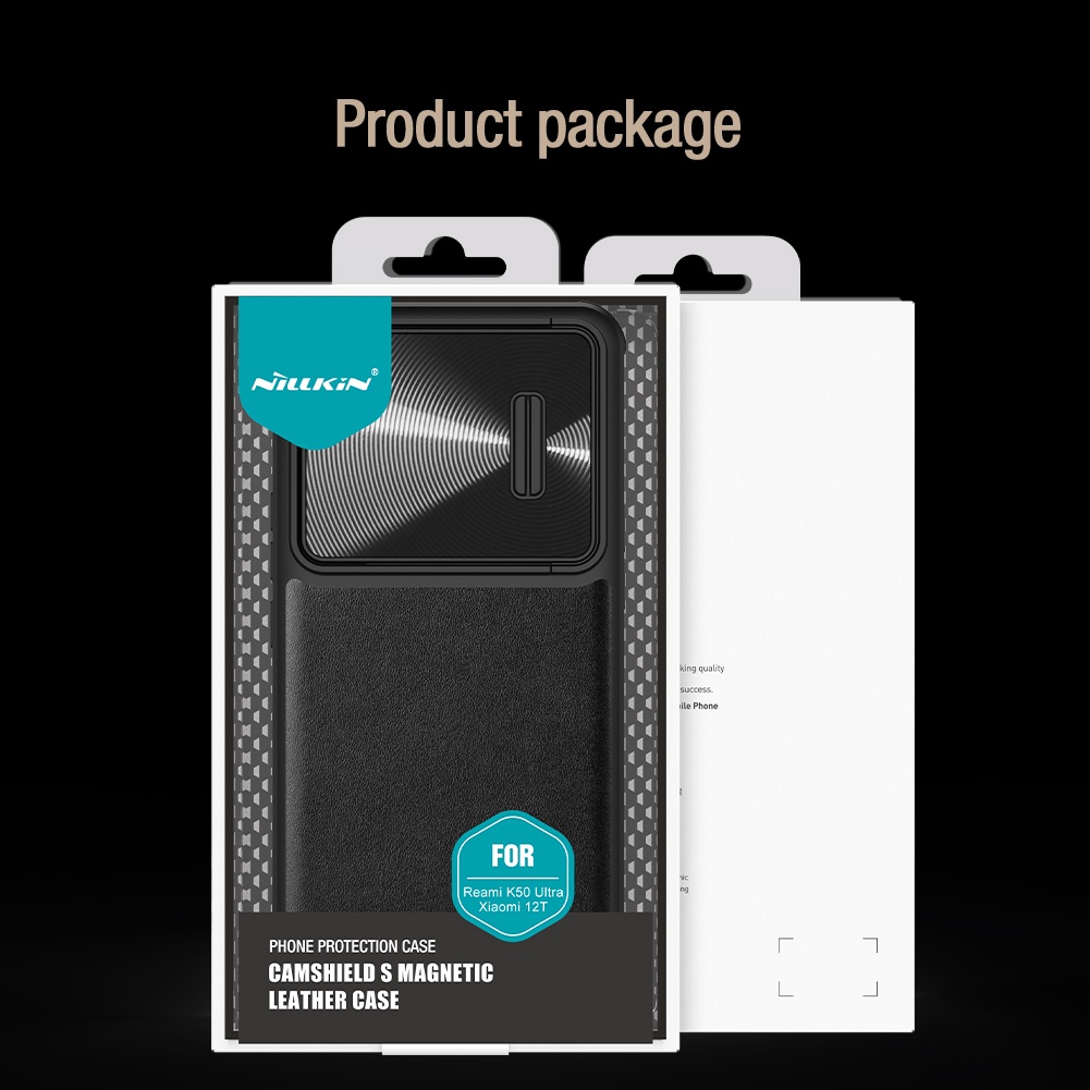 Ốp lưng Xiaomi 12T NILLKIN CamShield Da Trượt Bảo vệ máy ảnh TPU + PC Ốp lưng cho Xiaomi Mi 12T Pro Redmi K50 Ultra