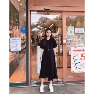 Đầm Eileen nút dài