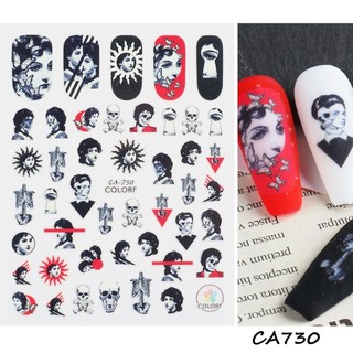 Sticker Dán Móng Họa Tiết halloween 3d