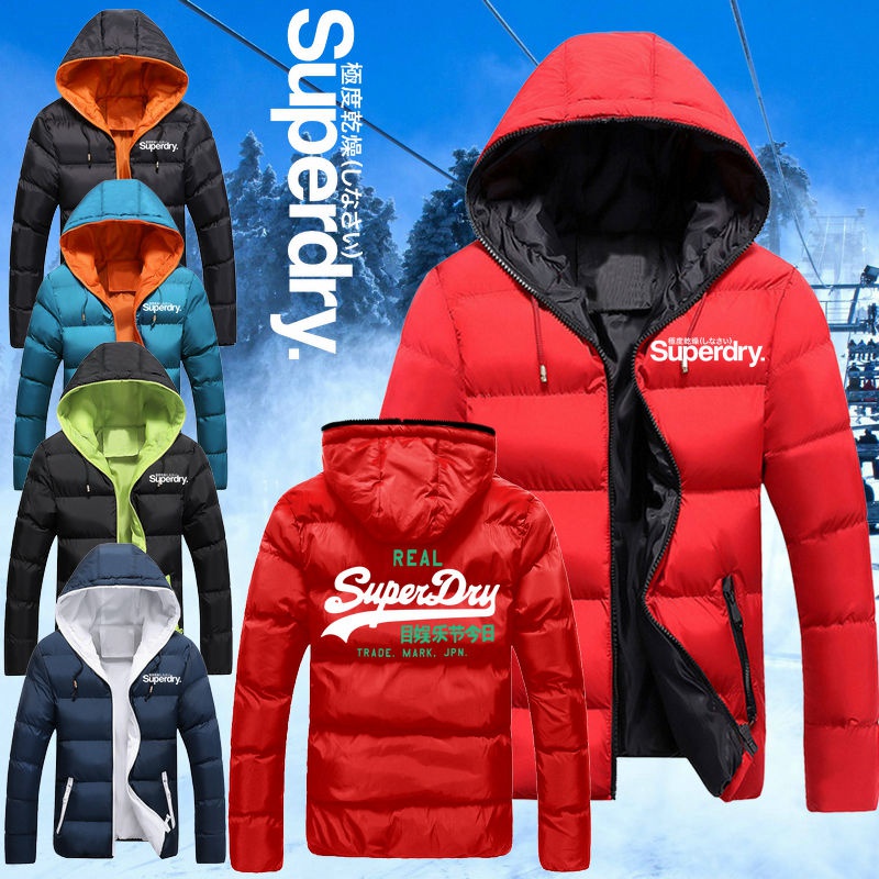 Áo Khoác Chống Gió Có Khóa Kéo In Logo Superdry