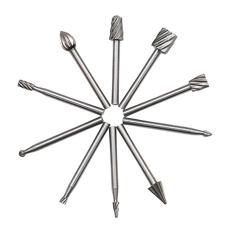 Set 10 Mũi Khoan Cắt Chạm Khắc Gỗ HSS Dremel