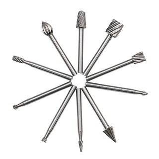Set 10 mũi khoan cắt chạm khắc gỗ hss dremel