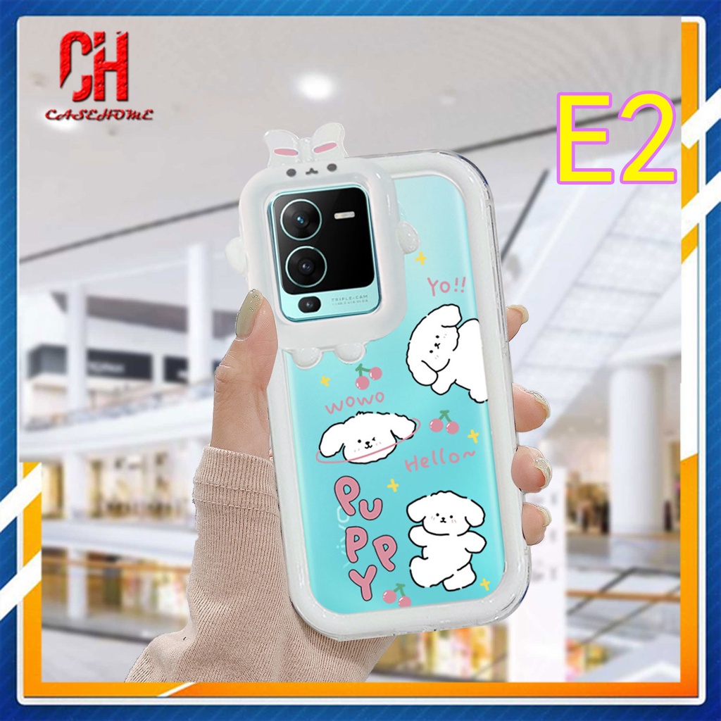 Ốp Điện Thoại Silicon TPU Cho VIVO Y15S Y22 Y35 Y22S Y91C Y21 2021 Y21A Y21T Y12S V23E Y16 V21 Y12 Y20 Y30 Y21S Y20S Y12i Y33T Y01 Y91 Y30i Y93 Y95 Y15 Y17 T1 Y55 Y75 Y50 Y53S Y51 2020  Y33S Y1S Y11 Y31 Y20i Y91i Y51S Y20G Y02S Cartoon Little White Dog