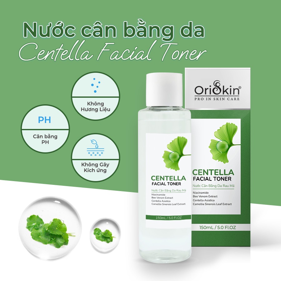 Nước Cân Bằng Da Từ Rau Má Centella Facial Toner Oriskin 150ml