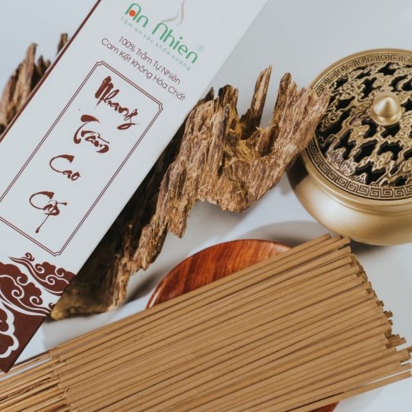 Nhang Trầm Hương Thượng Hạng An Nhiên Loại Ngắn, Hương, Nhang Thượng Hạng Thơm Ngọt Sâu, Vang Xa TH20T- 20cm-100Que