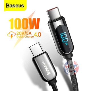 Cáp sạc nhanh 100W 5A C to C Baseus Display Fast Charging tích hợp màn hình led hiển thị công suất sạc