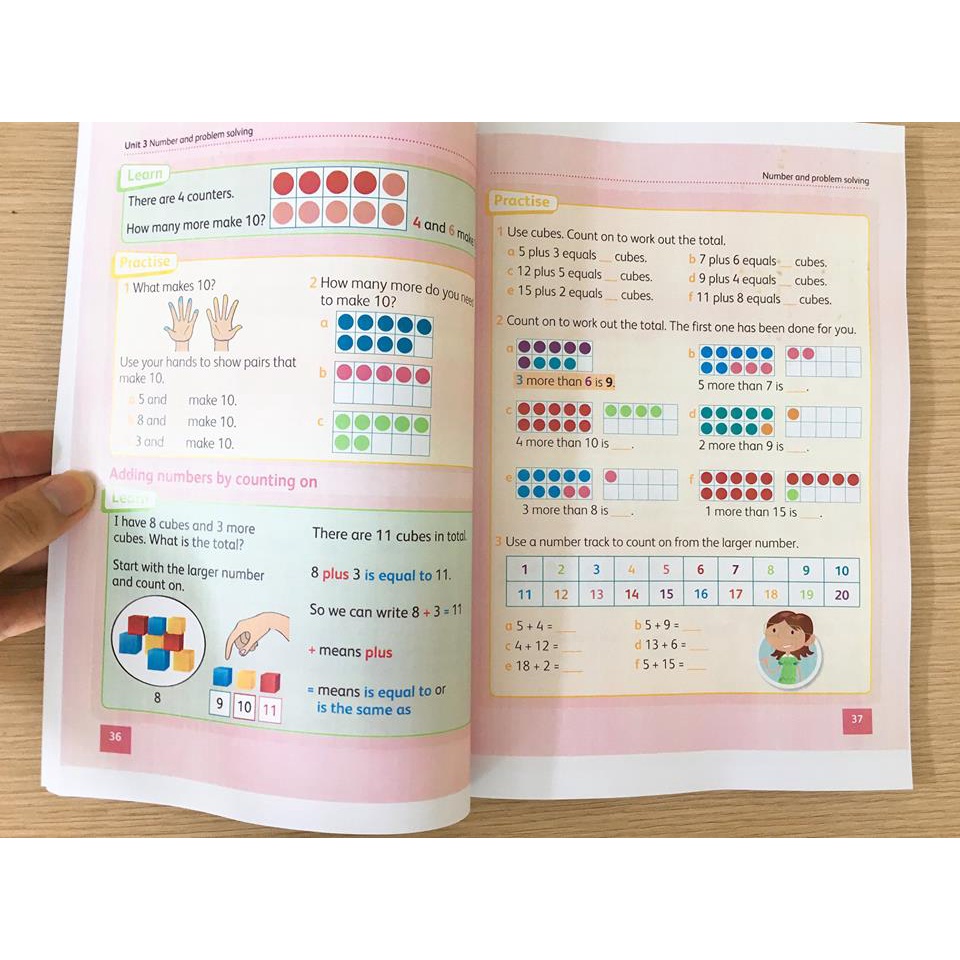 Hodder Cambridge Primary Maths- Stage 1- LB +WB - in đẹp