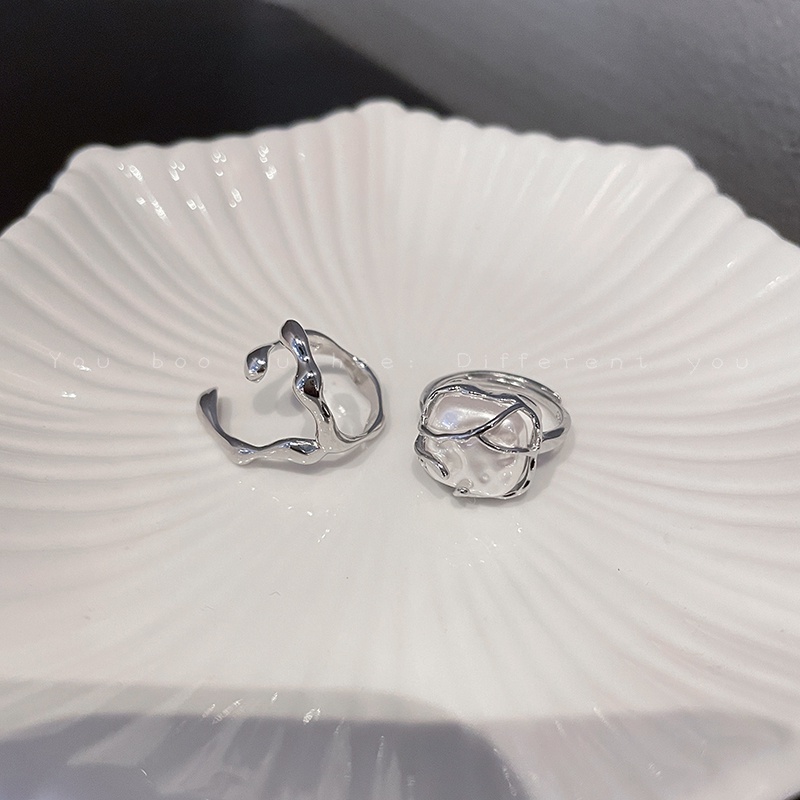 iF YOU Nhẫn   kiểu trái tim đính đá phong cách Hàn Quốc dành cho nữ