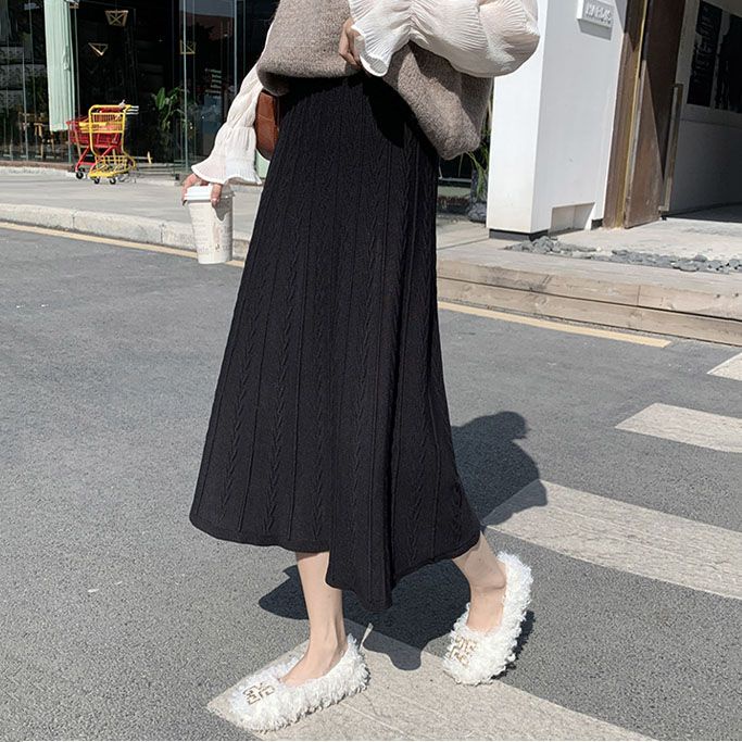 Chân Váy Len Dài Thời Trang Thu Đông Cho Nữ