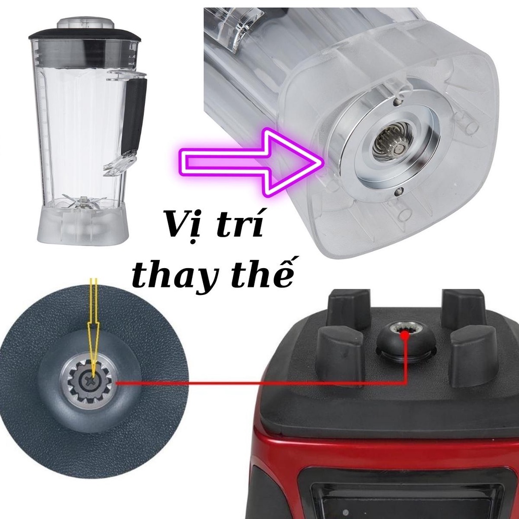 Phụ kiện máy xay sinh tố công nghiệp Gali gồm nhông, bát nhôm, dao xay, ly nhựa, phớt, vòng bi, motor hàng chính hãng