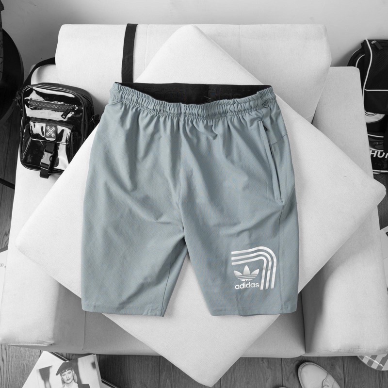 Quần short thể thao nam/cầu lông/tennis 3 túi có khóa kéo, form ngang gối