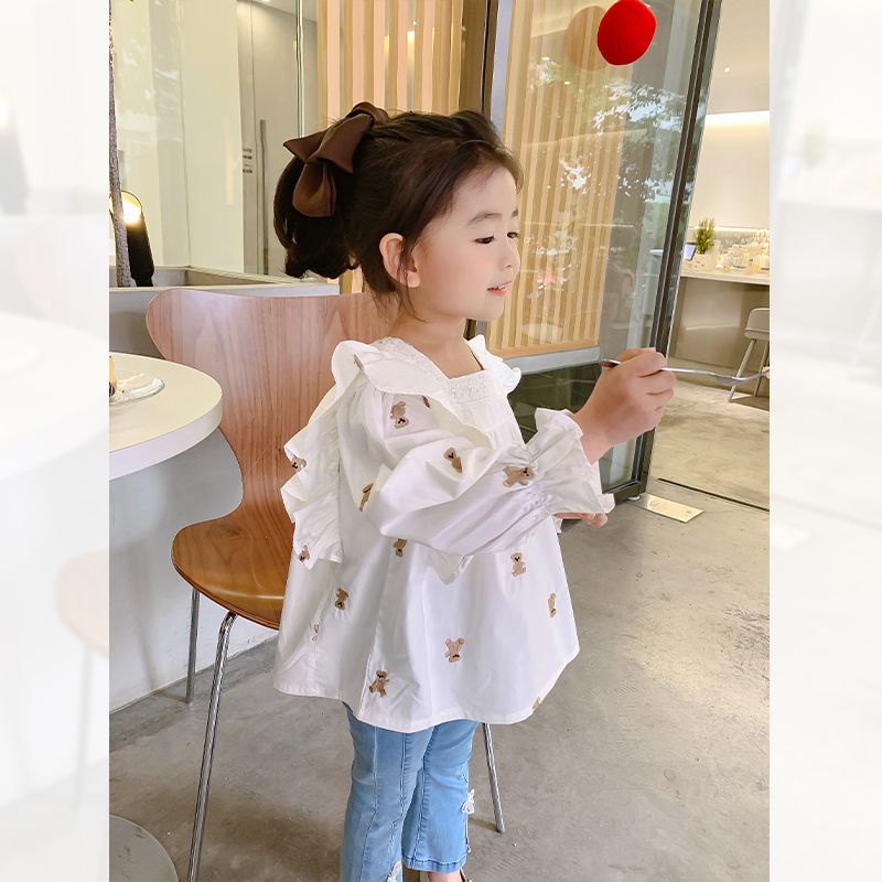 Áo Sơ Mi Phong Cách Hàn Quốc Mới Cho Bé Gái