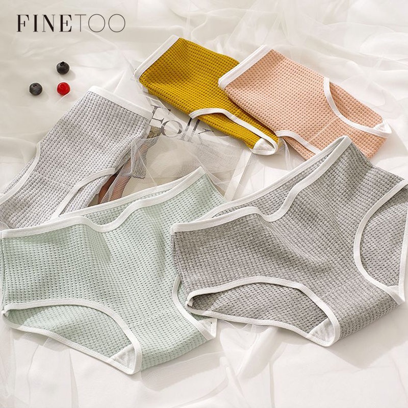 Quần lót cotton FINETOO thoáng khí kháng khuẩn thiết kế mới cho nữ