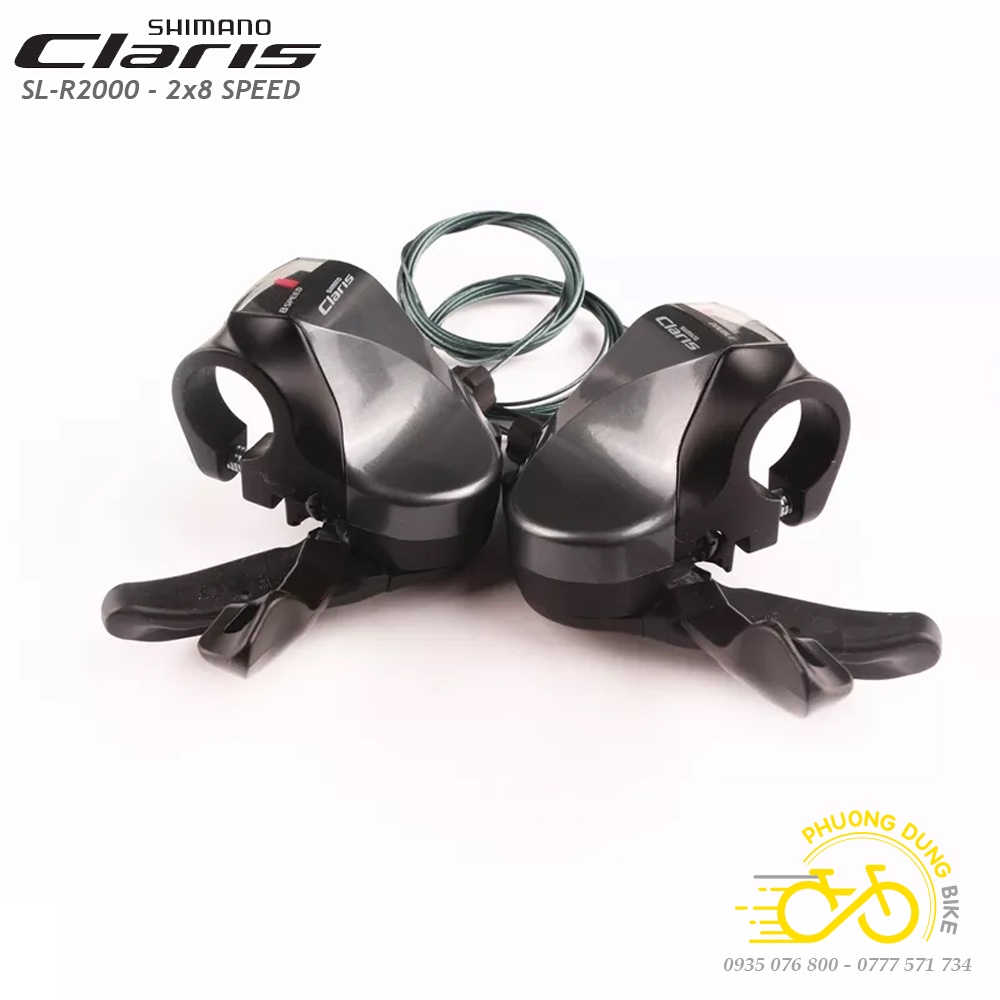 Tay đề bấm xả xe đạp SHIMANO CLARIS SL R2000 2x8 Speed - Hàng Chính Hãng