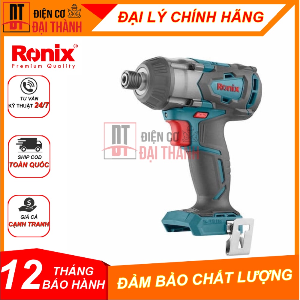 Máy vặn vít không dây Ronix 8906 - Trình điều khiển tác động 20V, không chổi than, pin lithium