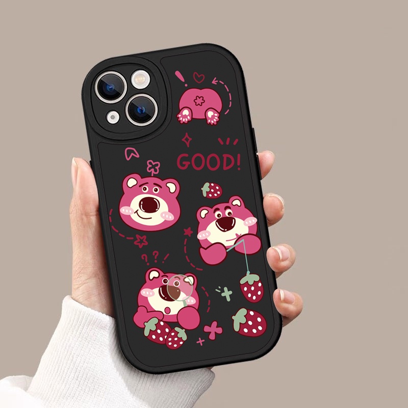 Ốp Điện Thoại Hình Gấu Dâu Tây Cho Realme c11 c21 c21Y c25 c25Y c15 c17 c3 5 5i 6s 7i 8pro