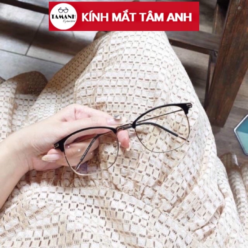 Gọng kính nam nữ kim loại chất liệu nhựa phối kim loại  cao cấp chắc chắn trẻ trung 2713- NHẬN CẮT MẮT CẬN- VIỄN- LOẠN