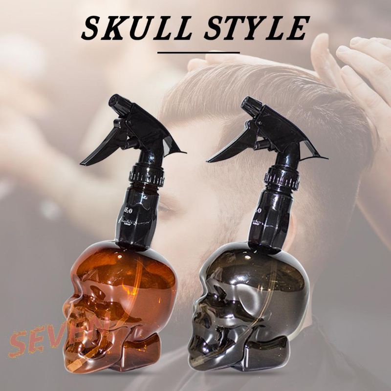 Bình Xịt Nước Cắt Tóc Nam Hình Đầu Lâu, Bình Xịt Nước Phun Sương Nano Cho Thợ Barber. (Ảnh thật)