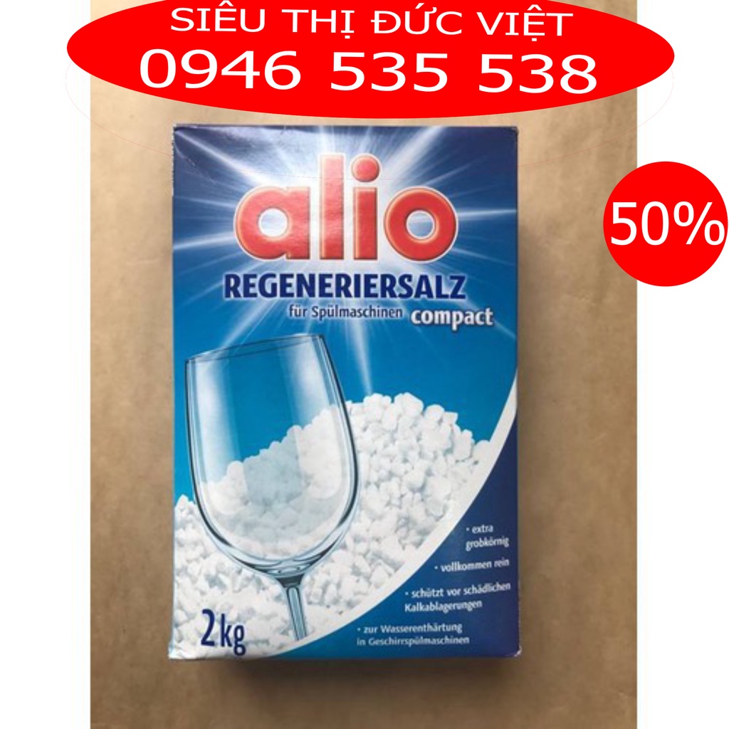 Muối rửa bát Alio 2kg - Muối Somat, Muối Finish