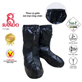 Giày Boots Đi Mưa RANDO Cao Cấp, GIÁ SỈ, Bọc Bảo Vệ Giày Cho Nam Nữ, Nhựa Chống Nước Bền Bỉ