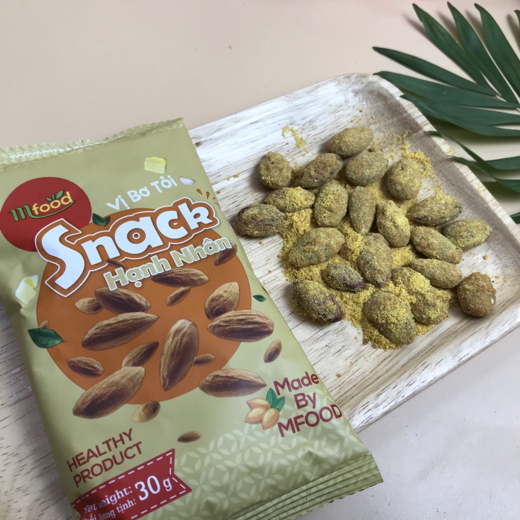 SNACK HẠNH NHÂN VỊ BƠ TỎI HỘP 240G (8 GÓI)