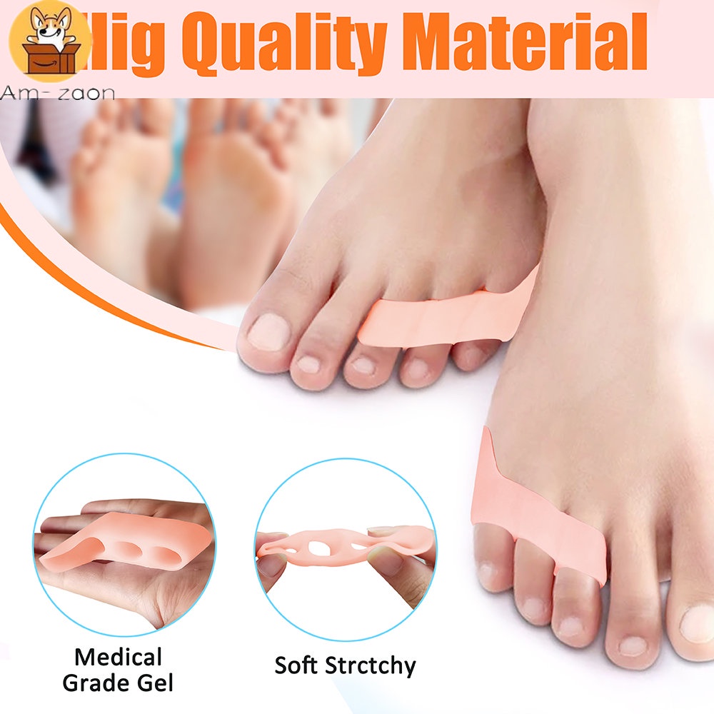 Set 2 Dụng Cụ Tách Ngón Chân Ba Lỗ Giảm Đau Hiệu Quả