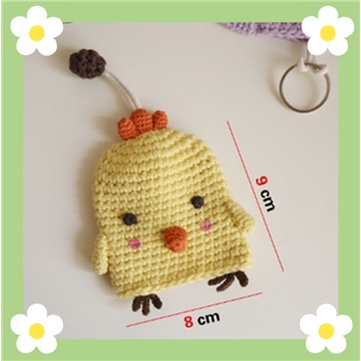 Móc Chìa Khóa Hình Búp Bê Hoạt Hình Bằng Len Dệt Thủ Công Dễ Thương