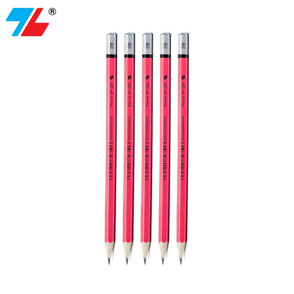 Bút chì gỗ 2B Thiên Long GP-020 thân lục giác dễ cầm nắm chì graphite - dùng để đi thi và làm bài kiểm tra