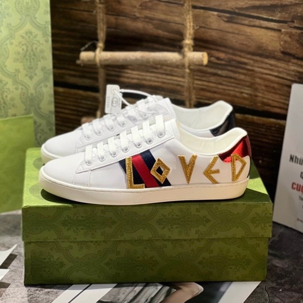 Giày thể thao GC 3 vạch LOVED thêu mẫu mới hàng cao cấp cực chất  - Ảnh Thật
