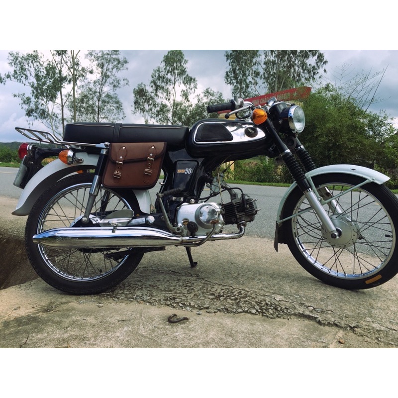 Túi da treo xe máy piaggio, túi treo ze máy classic cao cấp vạt chéo