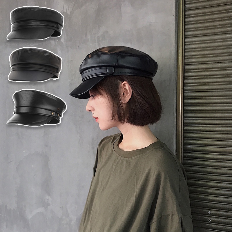 Mũ beret Da Phong Cách Hàn Quốc Cổ Điển Dành Cho Nữ