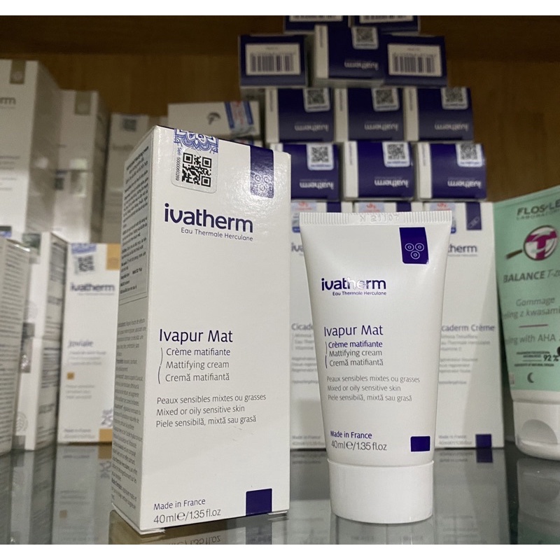 Kem Dưỡng kiểm Soát Dầu,Mụn Và Làm Dịu Da Ivapur Mat Ivatherm Của Pháp 40ml