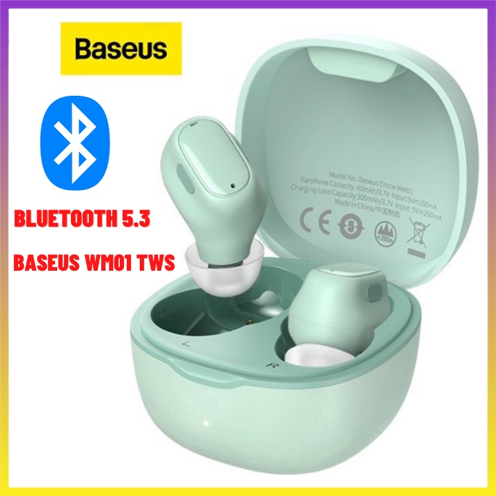 Tai nghe bluetooth Baseus WM01 TWS 5.0 - Chống ồn - Tai nghe không dây cao cấp - Bảo hành 12 tháng