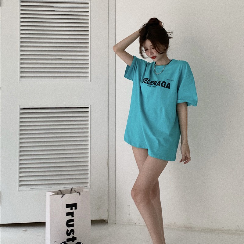 NRVP Áo Thun Unisex Mùa Hè Dáng Suông Tay Cộc Phong Cách Hàn Quốc Cho Nam Nữ