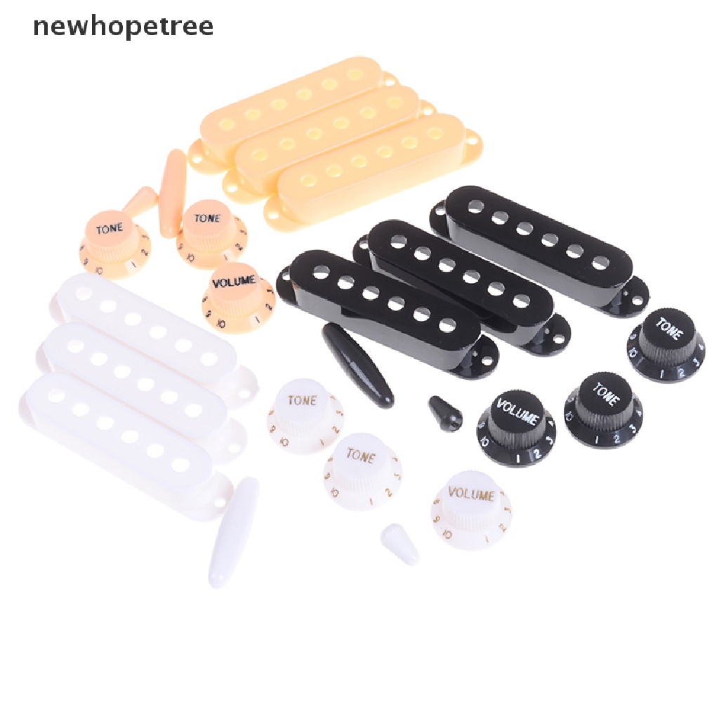 newhopetree Single coil pickup cover control knob switch tip set for electric guitar OIK