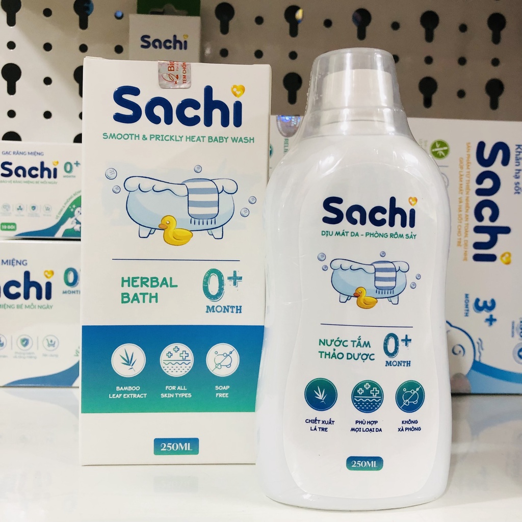 Nước tắm thảo dược SACHI 250ml – Phòng ngừa ho cảm cho bé