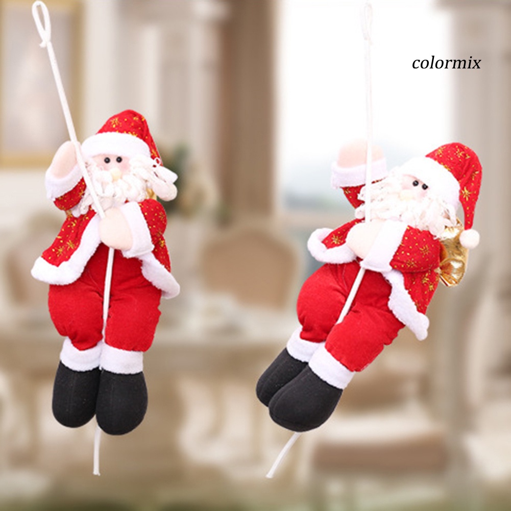 Ông Già Noel Leo Dây Treo Cửa Sổ Trang Trí Giáng Sinh