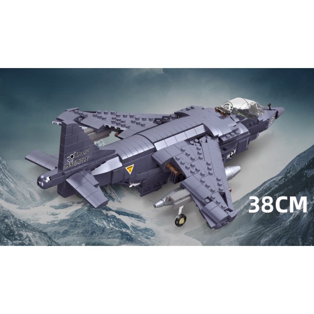 807 Khối Lắp Ráp Máy Bay Chiến Đấu MOC WW2 AV-8 Harrier II Mới