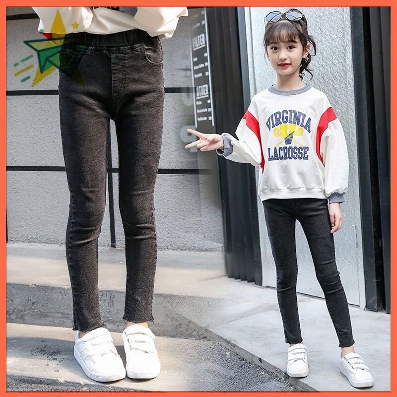 Quần Jeans Skinny 9 Tấc Mùa Thu 2022 Hợp Thời Trang Cho Bé Gái