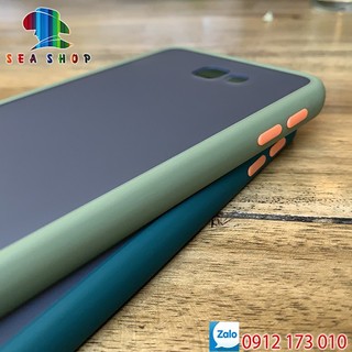 Ốp lưng chống sốc samsung j7 prime sm-g610 - mặt lưng mờ làm bằng nhựa cứng - viền nhựa dẻo nhiều màu - kính full 9d