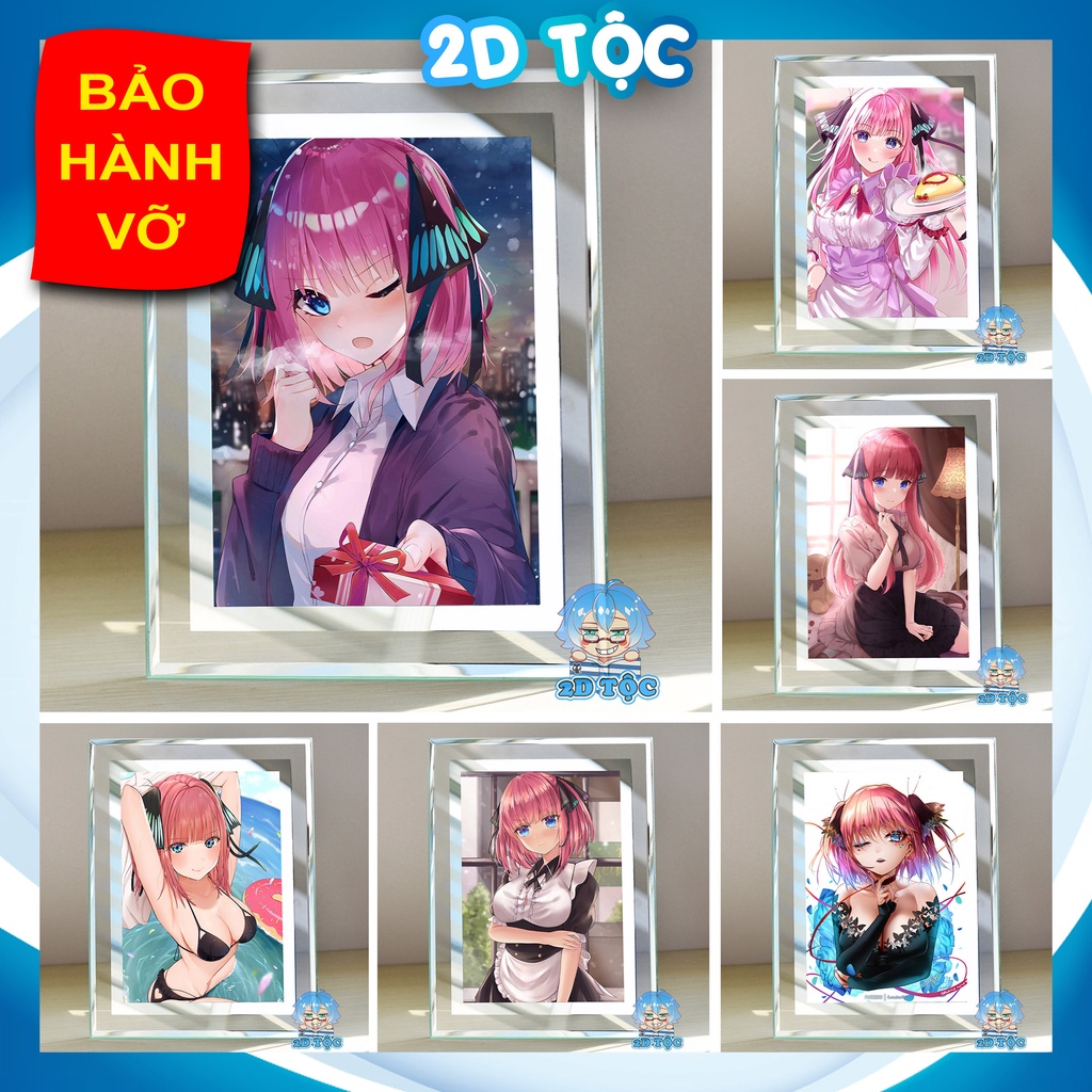 Khung kính để bàn Nakano Nino (6) Anime NHÀ CÓ 5 NÀNG DÂU by 2D Tộc Shop